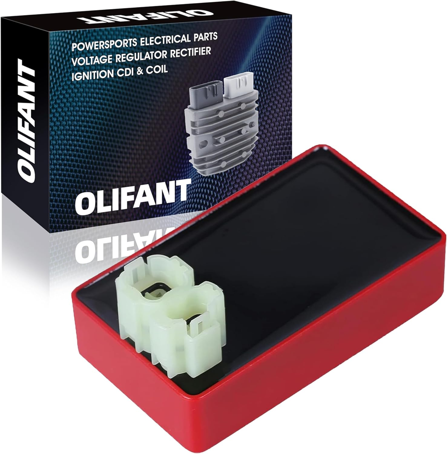 OLIFANT Ignition CDI Module Box for Honda Fourtrax 300 TRX300 TRX300FW 1994-1997 30410-HM5-671 30410-HM5-672 30410-HM5-670 30410-HM5-505 Black image number 1