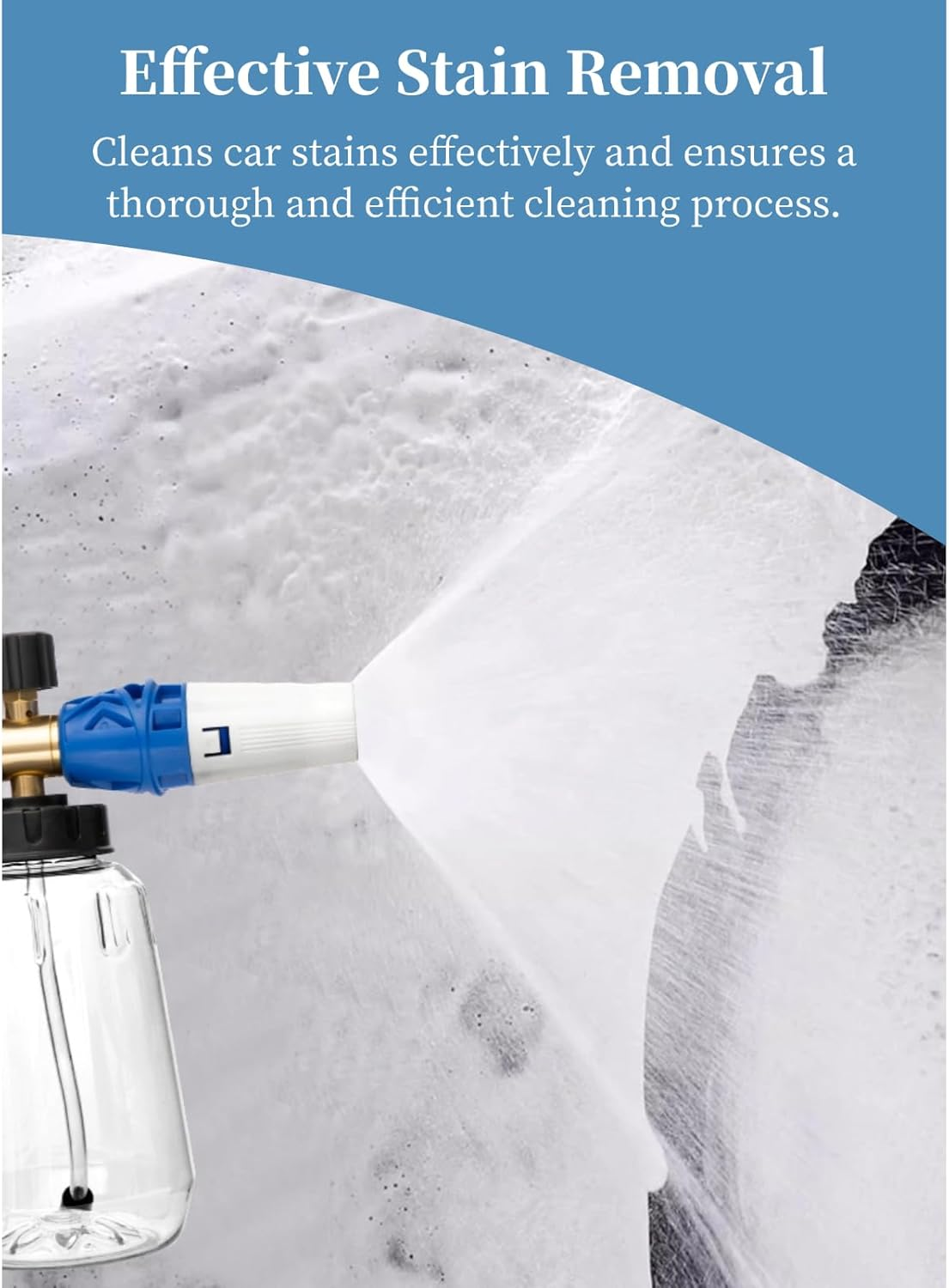 Foam Cannon for Pressure Washer, Snow Foam Cannon Car Wash Sprayer with 1/4 Inch Quick Connect, A4000PSI Wash Foam Sprayer, Car Washing Accessories image number 4