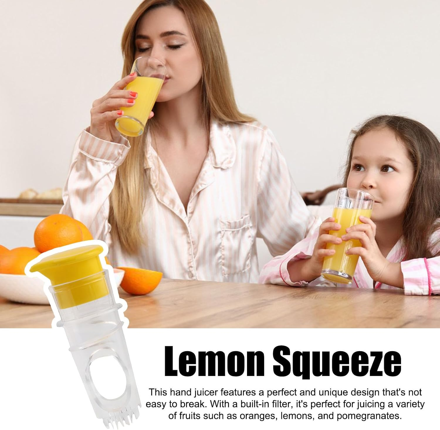 Lemon Juicer Squeezer - 2 Pack Citrus Manual Juicer - Hand Screw Top Lemon Juicer with Built-In Filter - Lemon Squeezer Press for Kitchen, Portable Manual Juicer for Extracting Lemons, Limes, Oranges image number 3