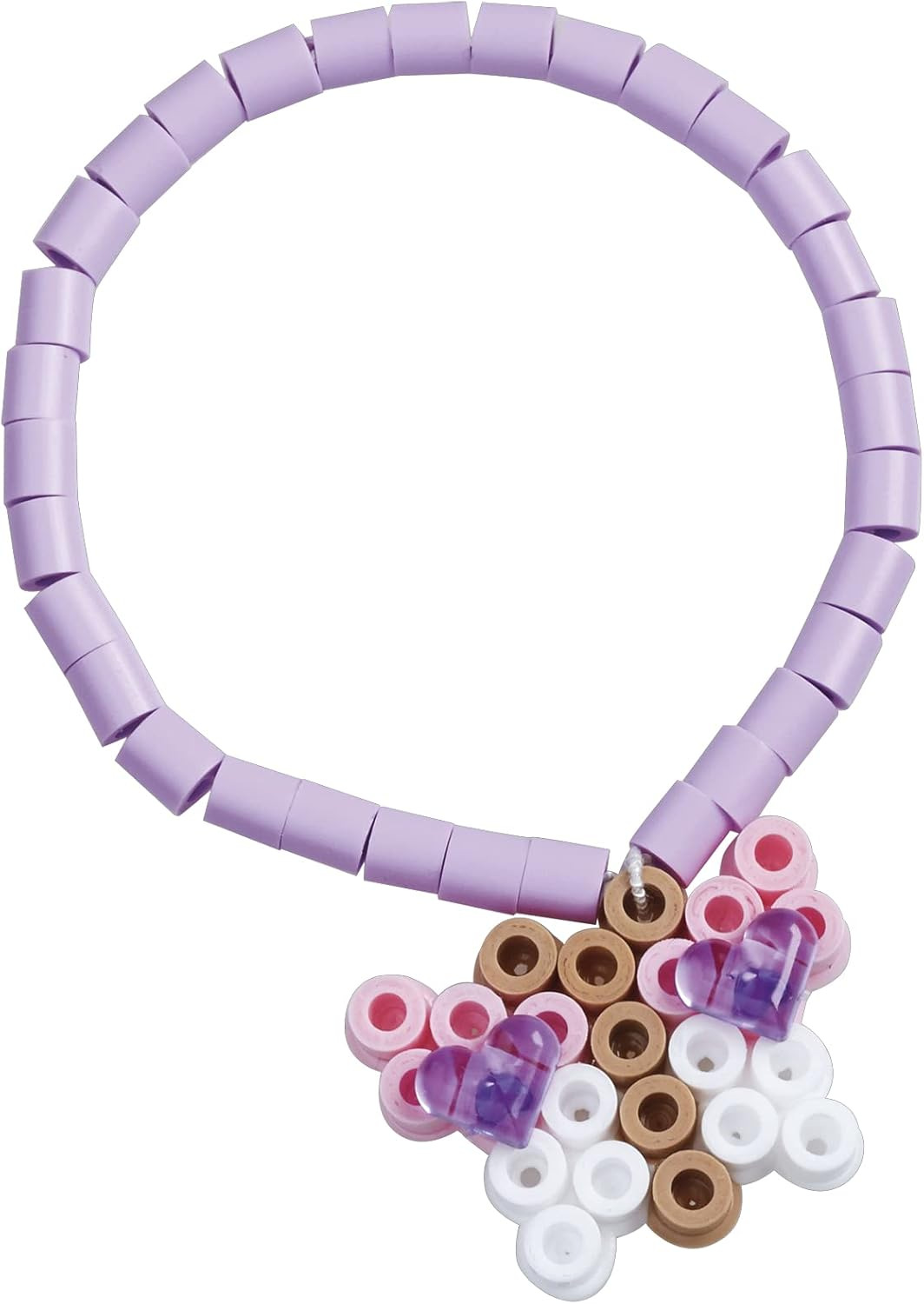 Hama Perlen 3707 Creative Box Accessories with Approx. 2,400 Colourful Midi Iron-On Beads with Diameter 5 Mm, Pin Plate and Accessories for Necklaces and Bracelets, Including Ironing Paper, Pink, Purple, Blue, White, 3707H - Brown, Red, Blue, Grey image number 2