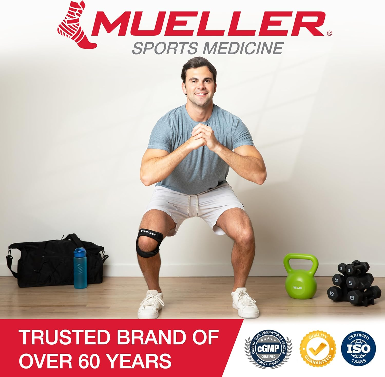 Mueller Max Knee Strap, Black OSFM image number 6