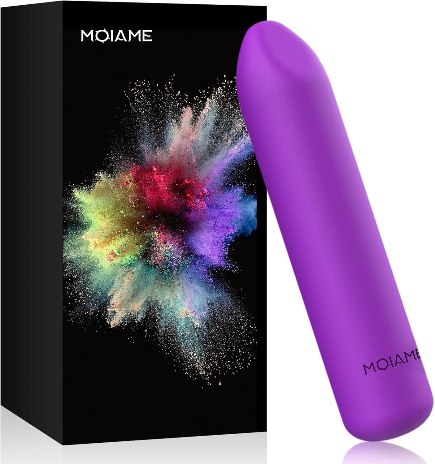Silicone Bullet Vibrator for Women with Angled Tip, MOIAME Little Bullet Vibe with 10 Powerful Vibrations for Vaginal Clitoral Nipple Stimulation Waterproof Discreet Mini Vibrator, Rechargeable