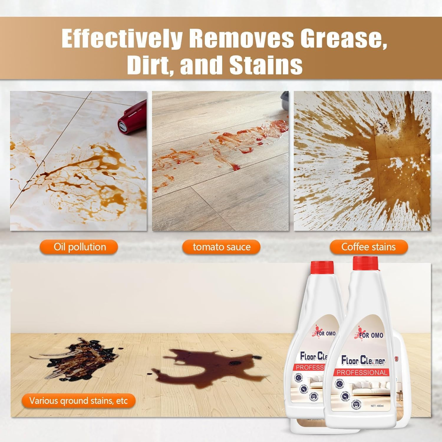 Floor Cleaning Solution, 3-Pack 480Ml, Eco-Safe, Compatible with All Roborock Mopping Robots (S7, S8, Qrevo, Q7, Q8 Series), Pet & Kid Friendly, Stain-Busting & Fresh-Scented image number 4