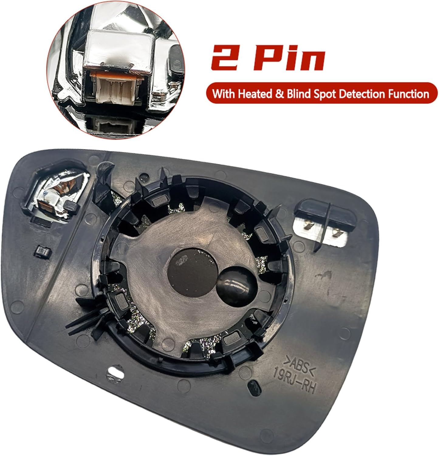 SIDMILE Passenger Side Heated Mirror Glass W/Blind Spot Automotive Replacement Parts Fit for Ford Escape 2020-2024 Right Side Mirror with Backing Plate without Auto Dimming image number 5