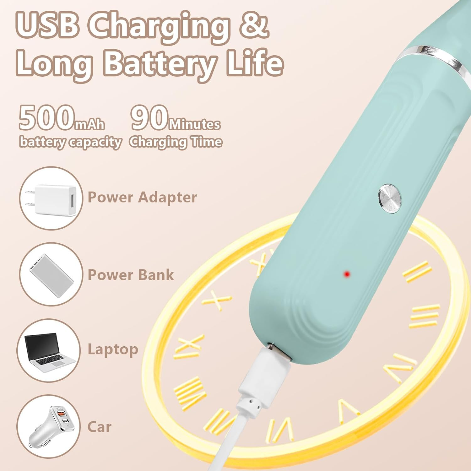 Grooming Kit, 4 in 1 Dog Clippers with 3 Cutter Head and Nail Grinder, Low Noise 55Db Paw Trimmer for Hair around Paws, Eyes, Ears, Face, Rump [4 Guide Combs] (Green) image number 3