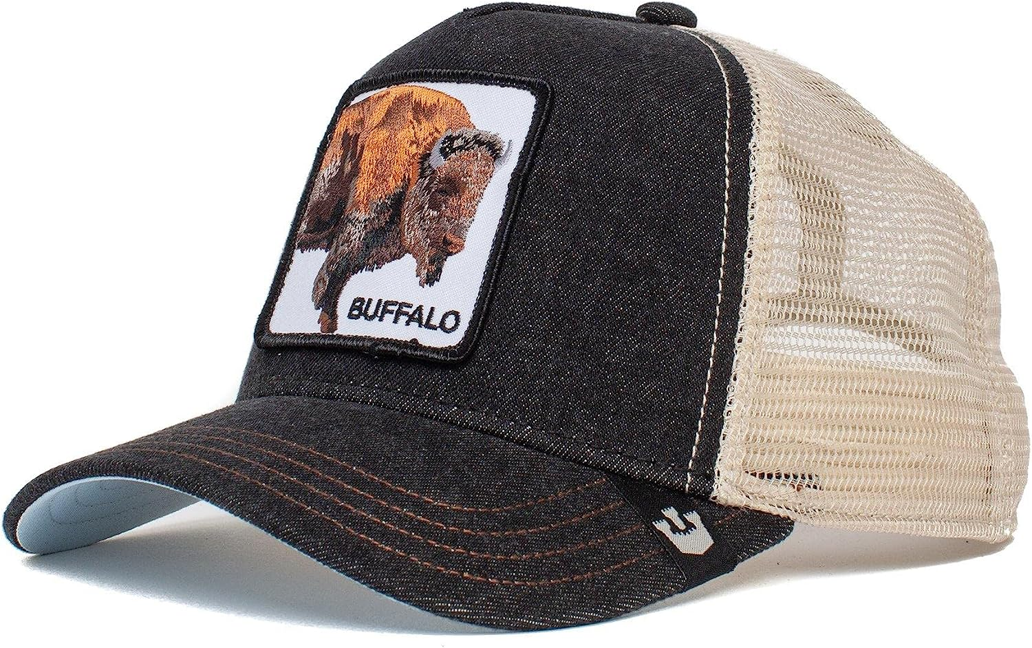 Goorin Bros Men'S the Buffalo Baseball Trucker Hat, Black image number 3