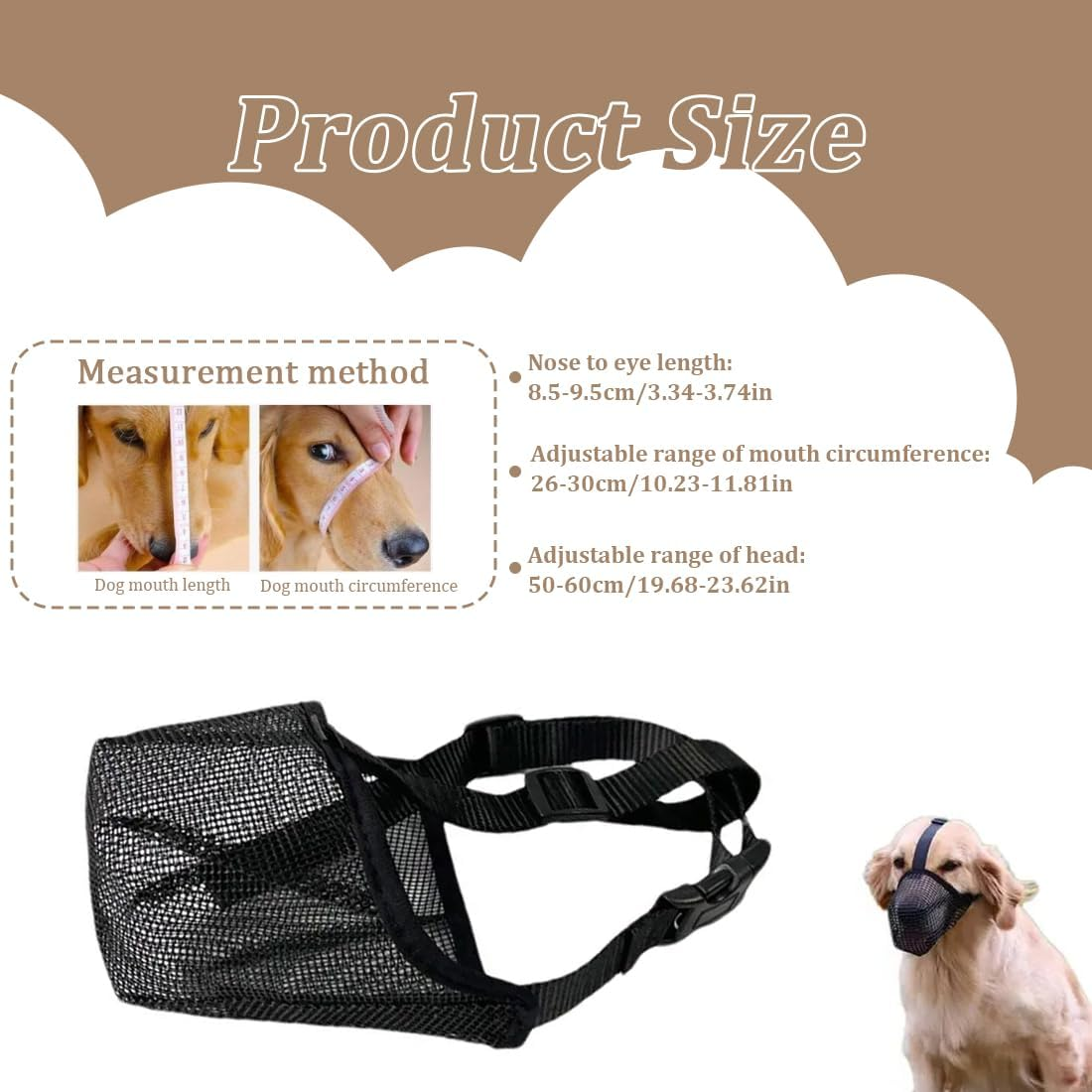 Muzzle for Large Dogs, Breathable Pet Mask, Dog Training for Small, Medium, Large image number 1