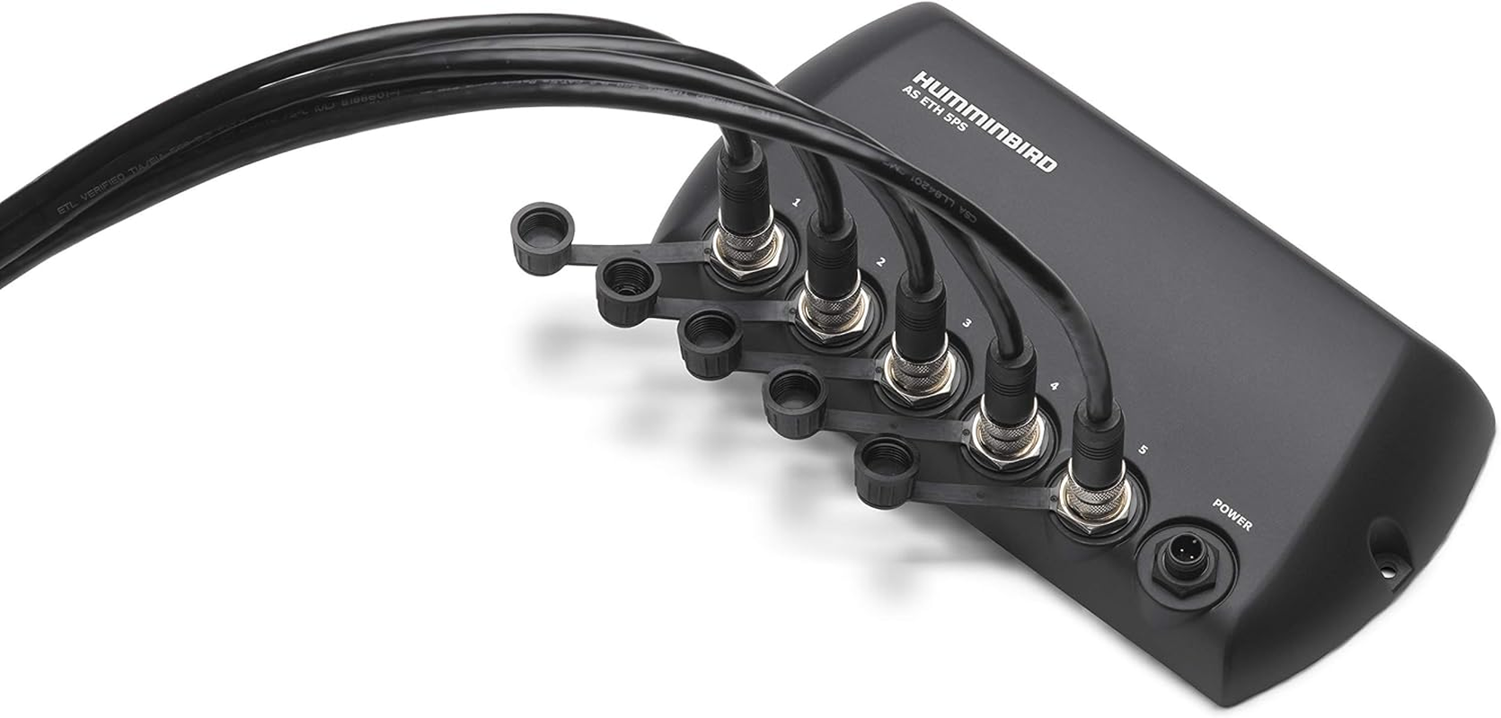 Humminbird 408450-1 5 Port Ethernet Switch, Black image number 1