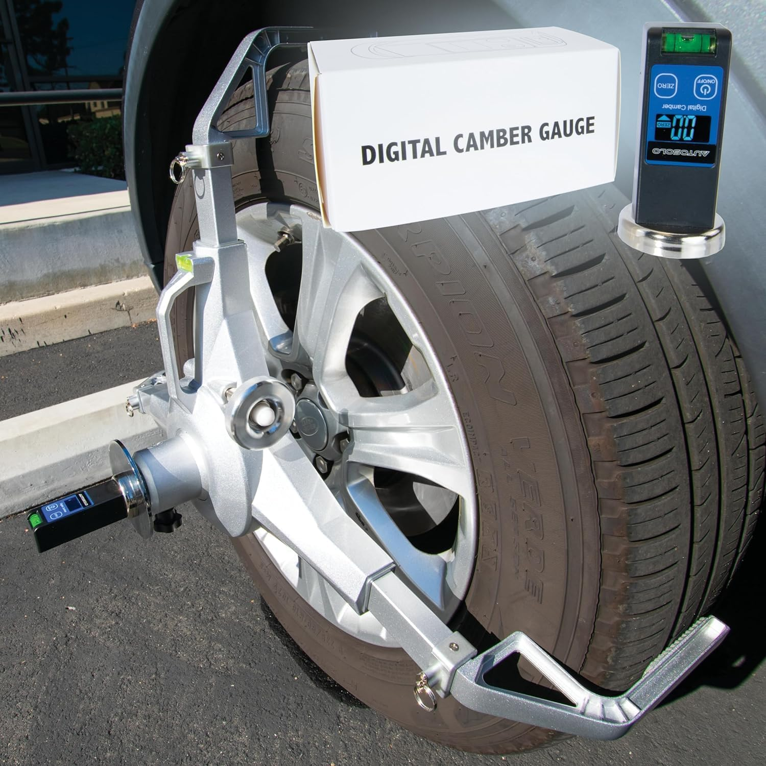 Digital Camber & Castor Alignment Gauge - Precision Wheel Alignment Tool Camber Gauge with LCD Display & Magnetic Base for Car, Truck, RV & SUV image number 3