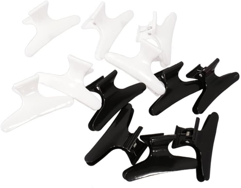 Butterfly Clips,12 PCS Black Butterfly Hair Clamps Hairdressers Butterfly Salon Clip Section Clips Hair Clampsfor Women Girls 8CM image number 3