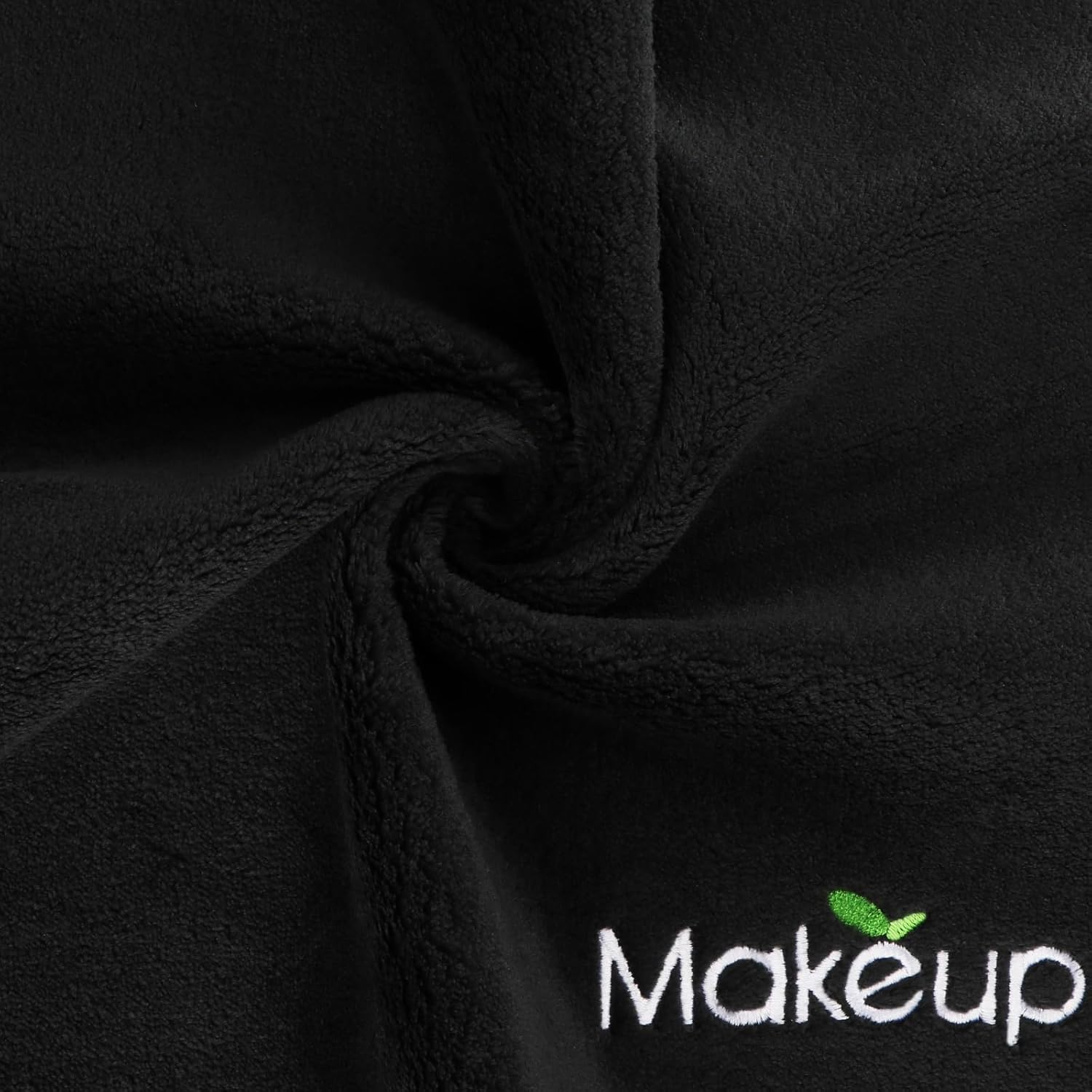 Orighty 6 Pack Premium Makeup Remover Wash Cloths - Super Soft, Quick Dry Microfiber Coral Fleece Face Makeup Towels for Cleansing, 13 X 13 Inch, Black