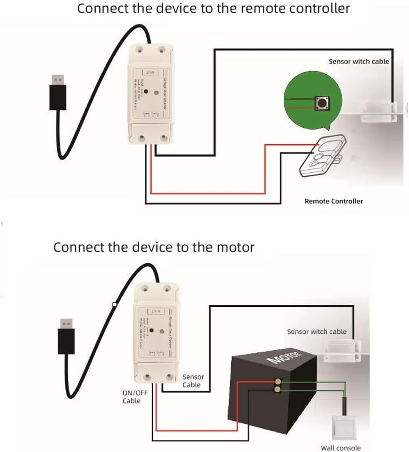 MHCOZY Wifi Wireless Smart Switch Relay Module for Smart Home 5V/12V，Wifi Momentary and Self-Locking Relay,Be Applied to Access Control, Add Wifi Remote to Garage Door (Wifi Garage Door Opener) image number 4