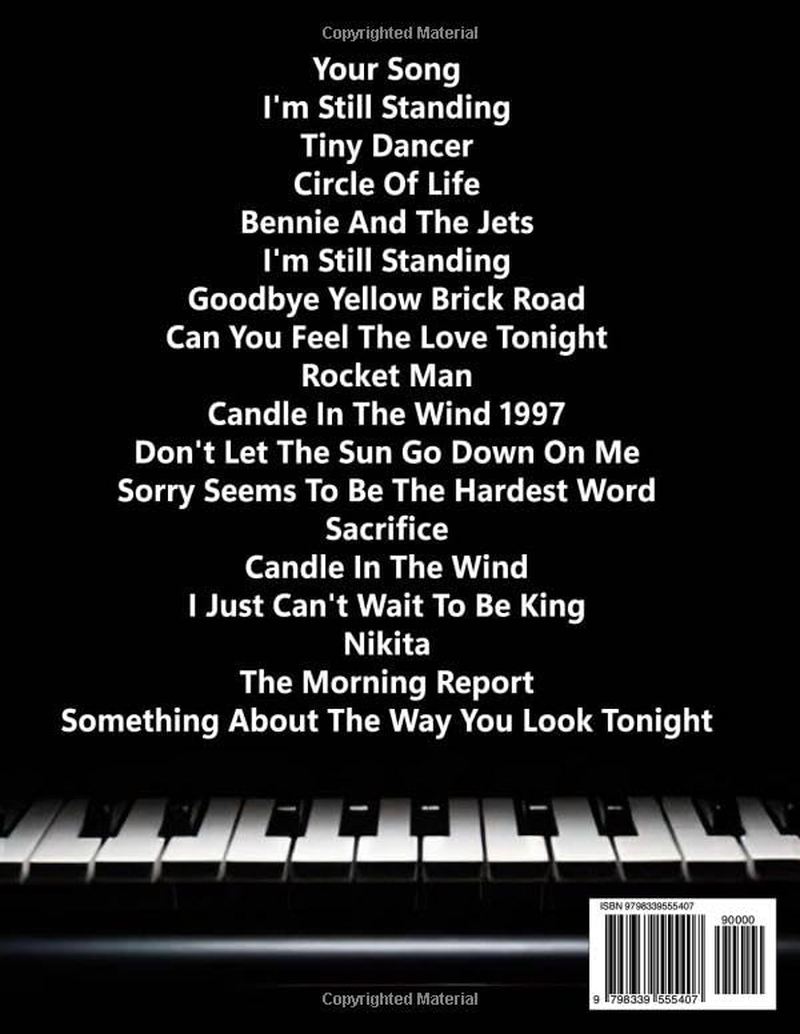 Elton John Easy Piano Sheet Music: 18 Popular Songs