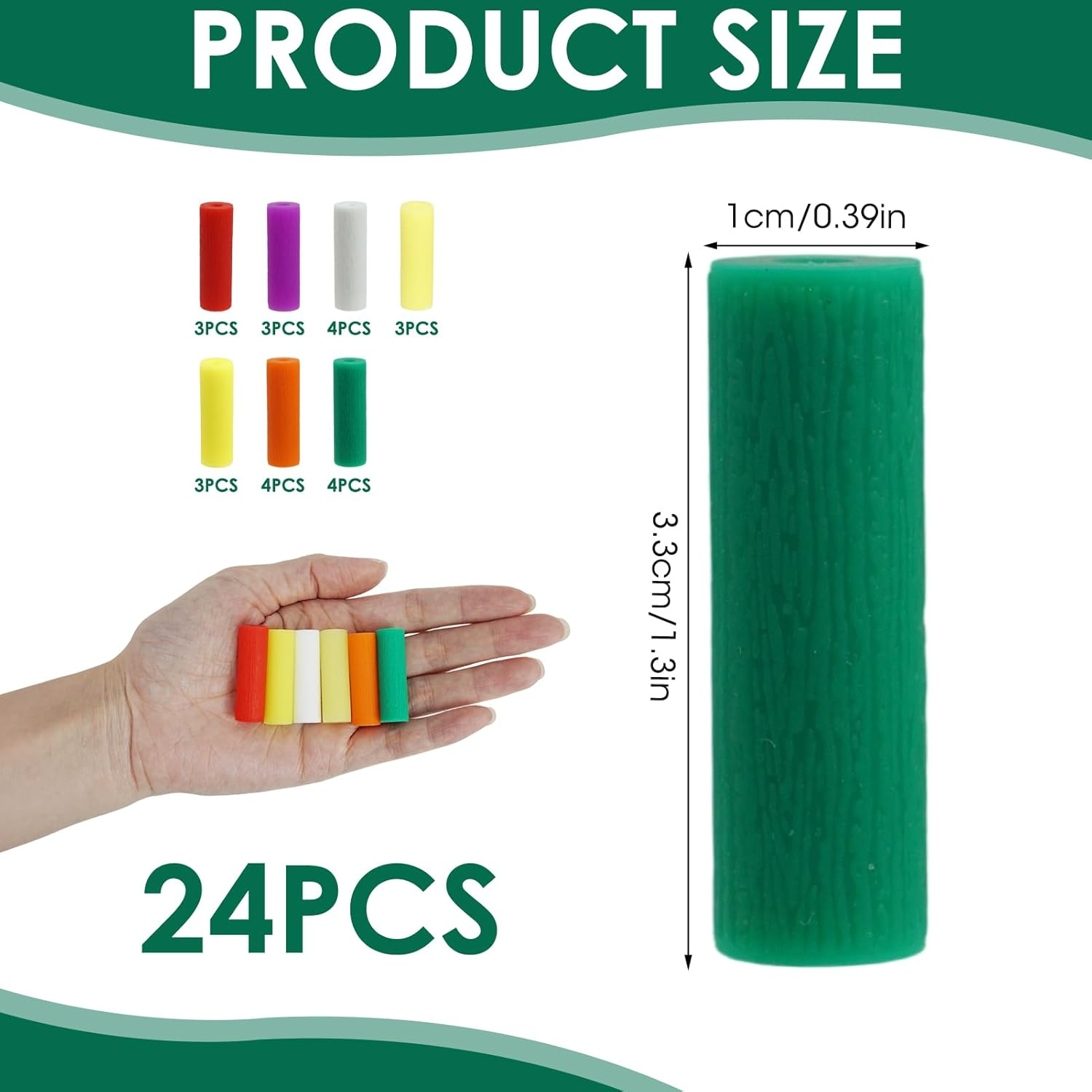 24 Pcs Silicone Orthodontic Chew Stick, Hollow Aligner Tray Seater, Multi Color Aligner Chewies - Aligners Retainers Braces Orthodontic Seating Correction Accessories image number 2