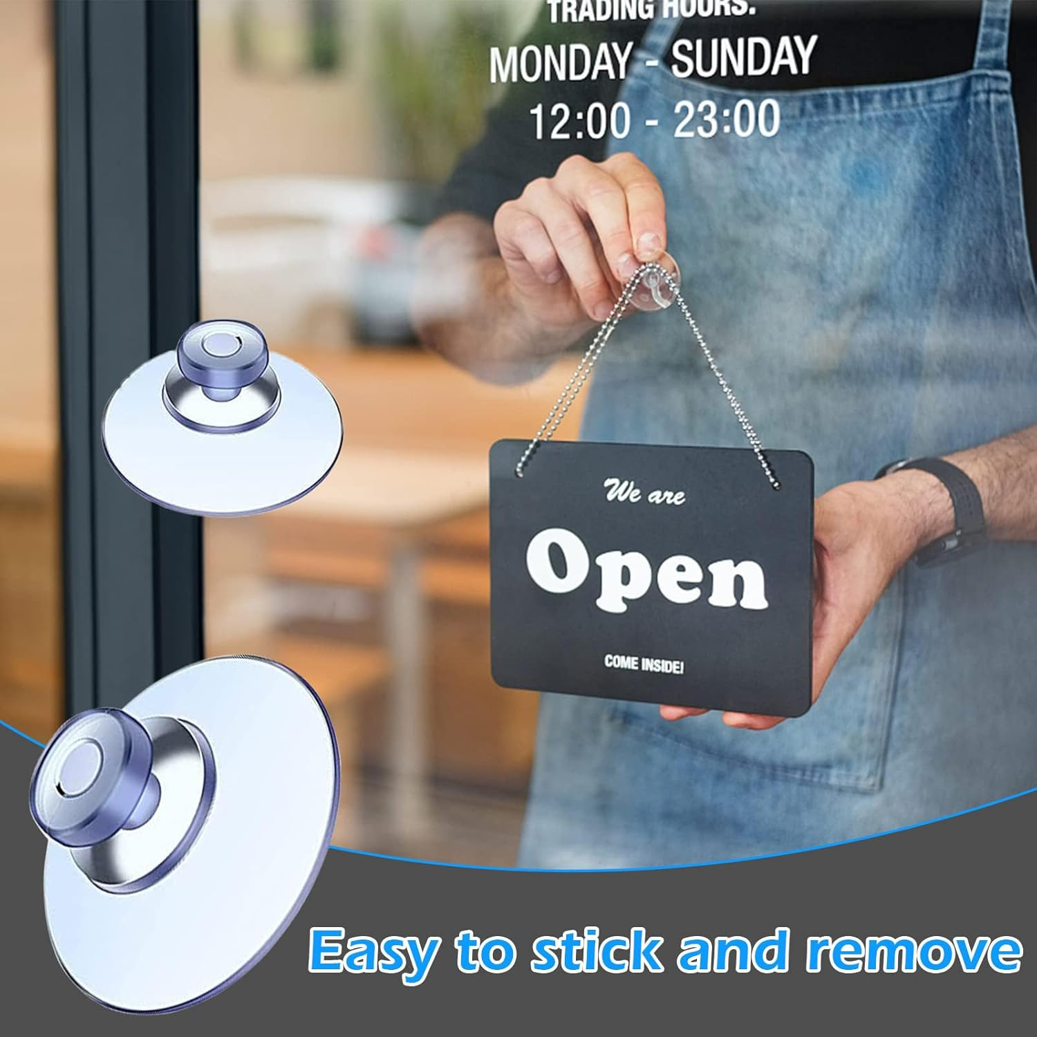 Clear Suction Cups Mushroom Head Plastic Sucker Pads Kitchen Window Suckers 20 Pack image number 4