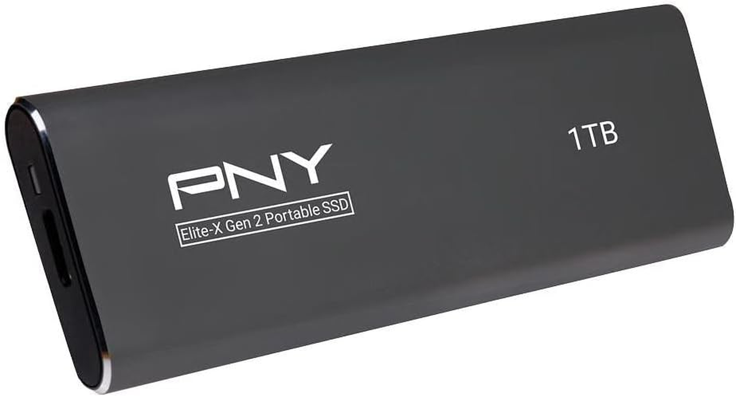 PNY PSSD Elite-X Type-C G2 1TB Portable SSD, Black