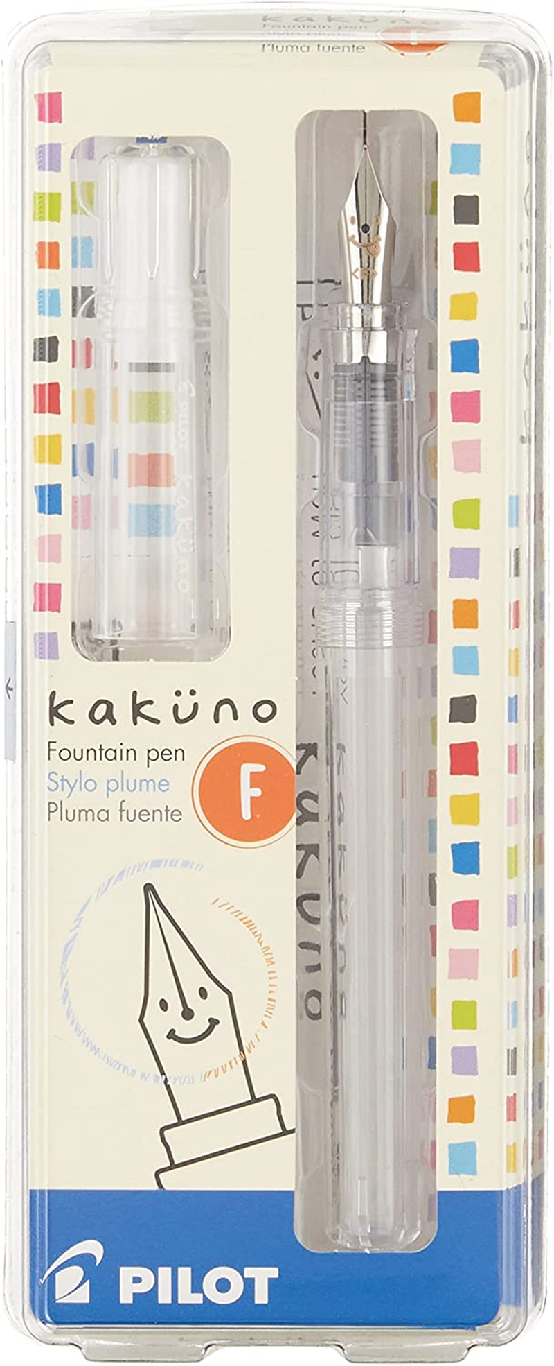PILOT Kakuno Fountain Pen, Clear Barrel, Fine Nib (10819) image number 1