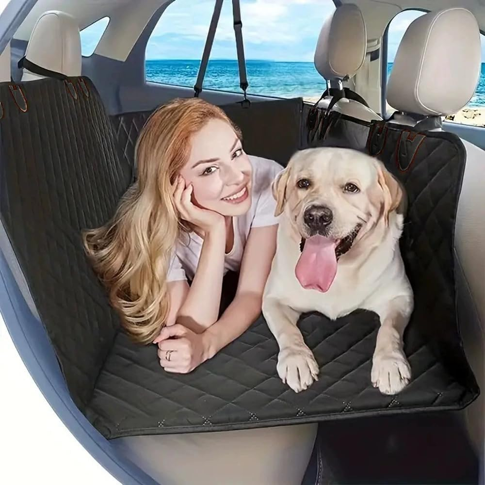 HPAMR Dog Car Seat Cover Hard Bottom, Dog Car Seat Covers for Back Seat, Dog Hammock for Car, Back Seat Pet Cover, Back Seat Extender, Pets Backseat Protector, Back Seat Pets Covers for Dogs image number 3