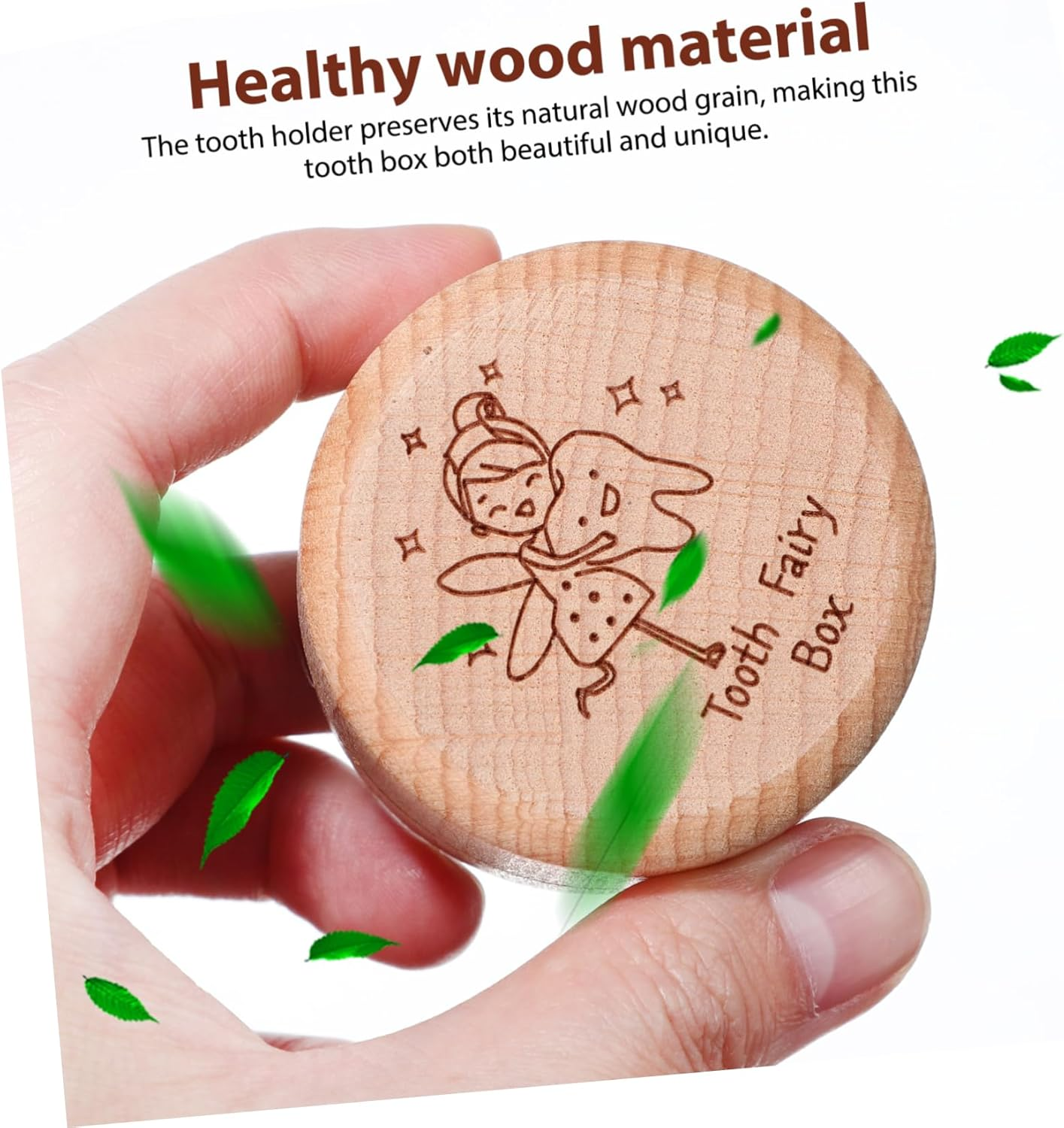 Wooden Tooth Keepsake Box Baby Tooth Holder for Boys and Girls Boys Girls Lost Storage Organizer Memory Keeper image number 4