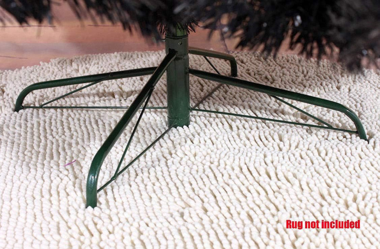 Black Xmas Christmas Tree 1.8M/6Ft 1200 PVC Tips Metal Construction Decoration Chistmas Gift image number 1