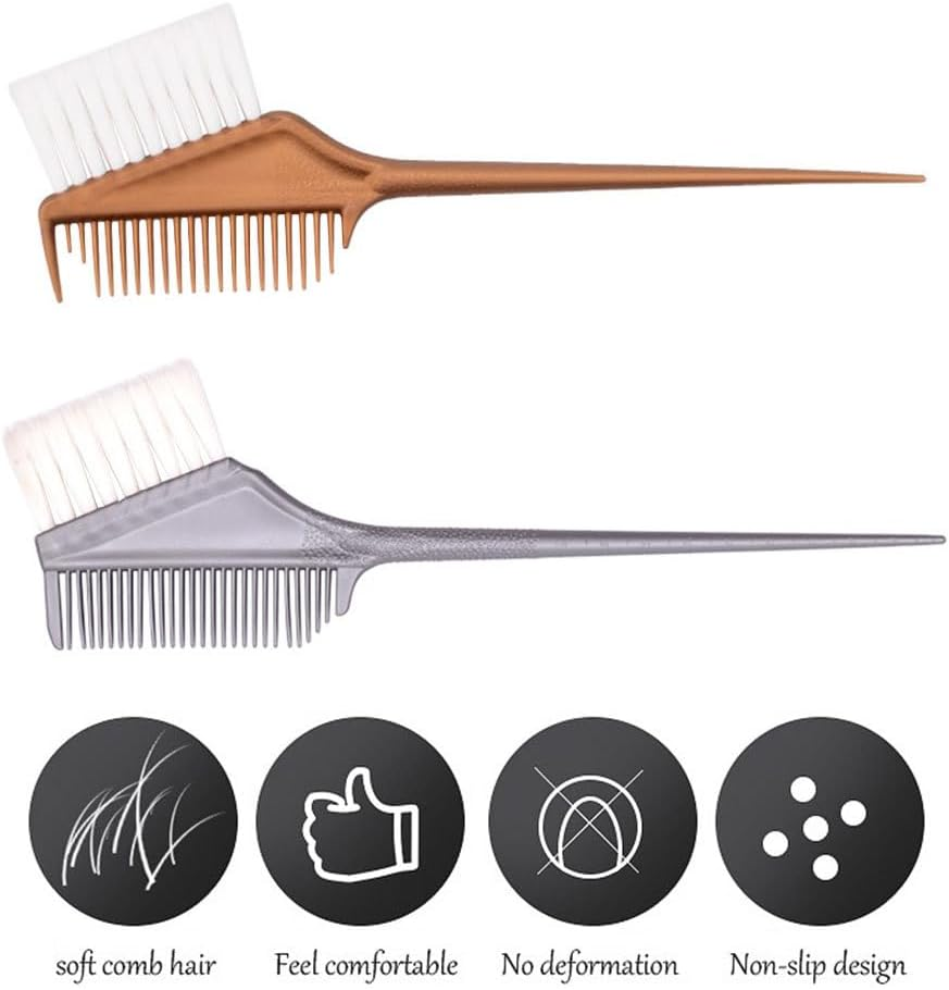 Baluue Comb Brush Hair Dye Hair Coloring Brush Set Tint Brush for Hair Dye Dye Brush for Salon Use