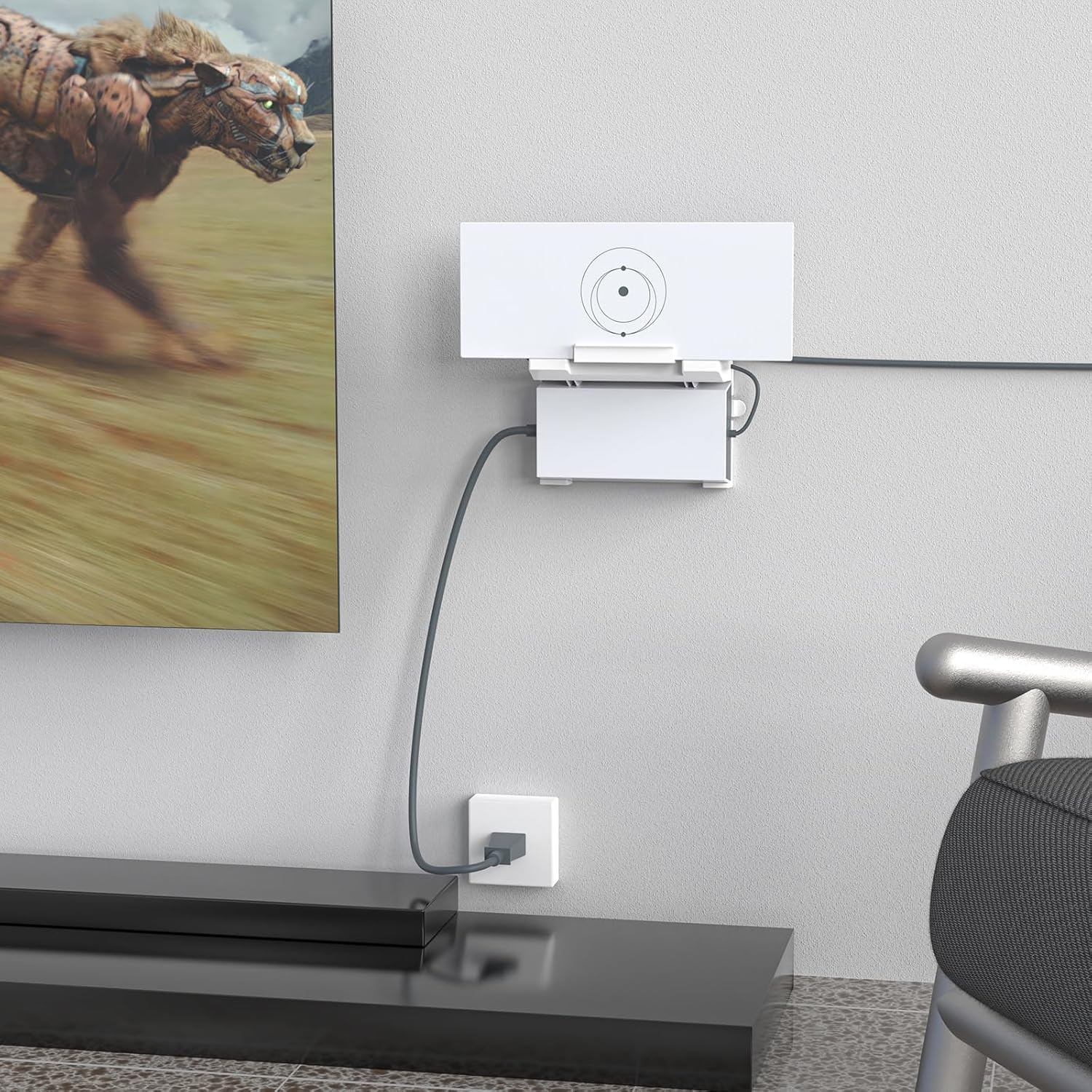 Router Mount for Starlink Gen 3-2 in 1 Fit Starlink V3 Router Wall Mount & Star Link Gen 3 Power Supply Mounting Kit for Starlink Gen3 Standard image number 1