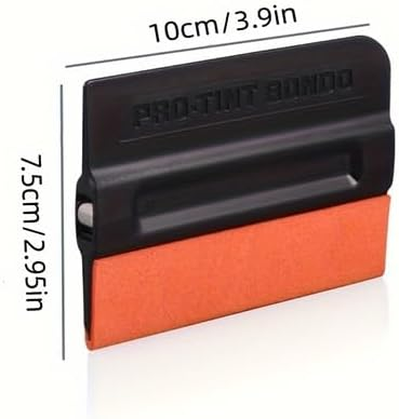 Magnet Squeegee with Micro-Fiber Felt Edge for Car Scraper Decal Applicator Tool, Pack of 3 (Style 1, 10 * 7.5CM)