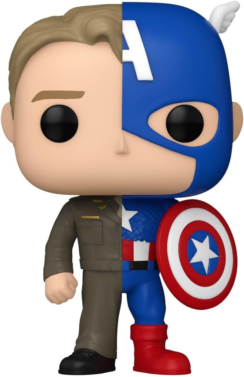 FUNKO POP! Marvel Comics: Split - Captain America / Steve Rogers image number 1