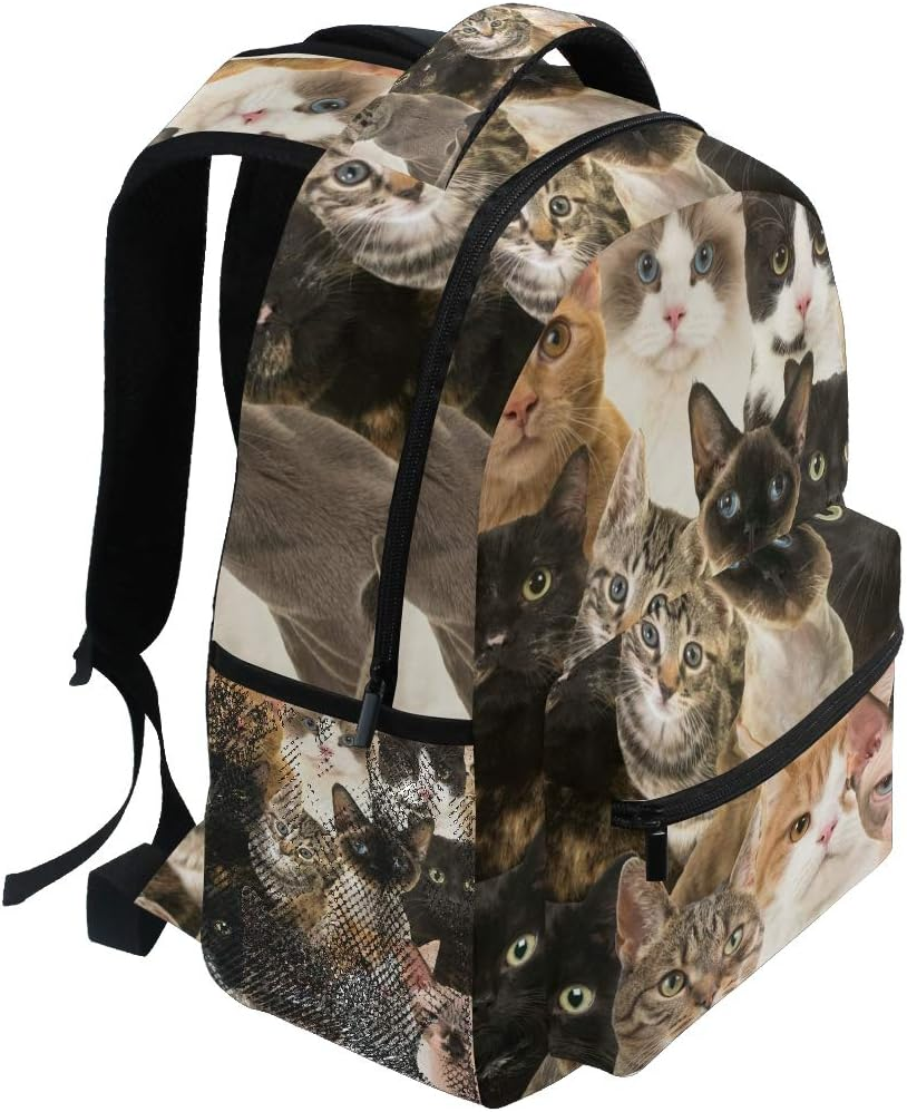 Rootti Backpack Bag Cat Animal Print Daypack Canvas School with Travel Bookbag Backpack for Teen Boys Girls Men and Women, Multi, One Size image number 4