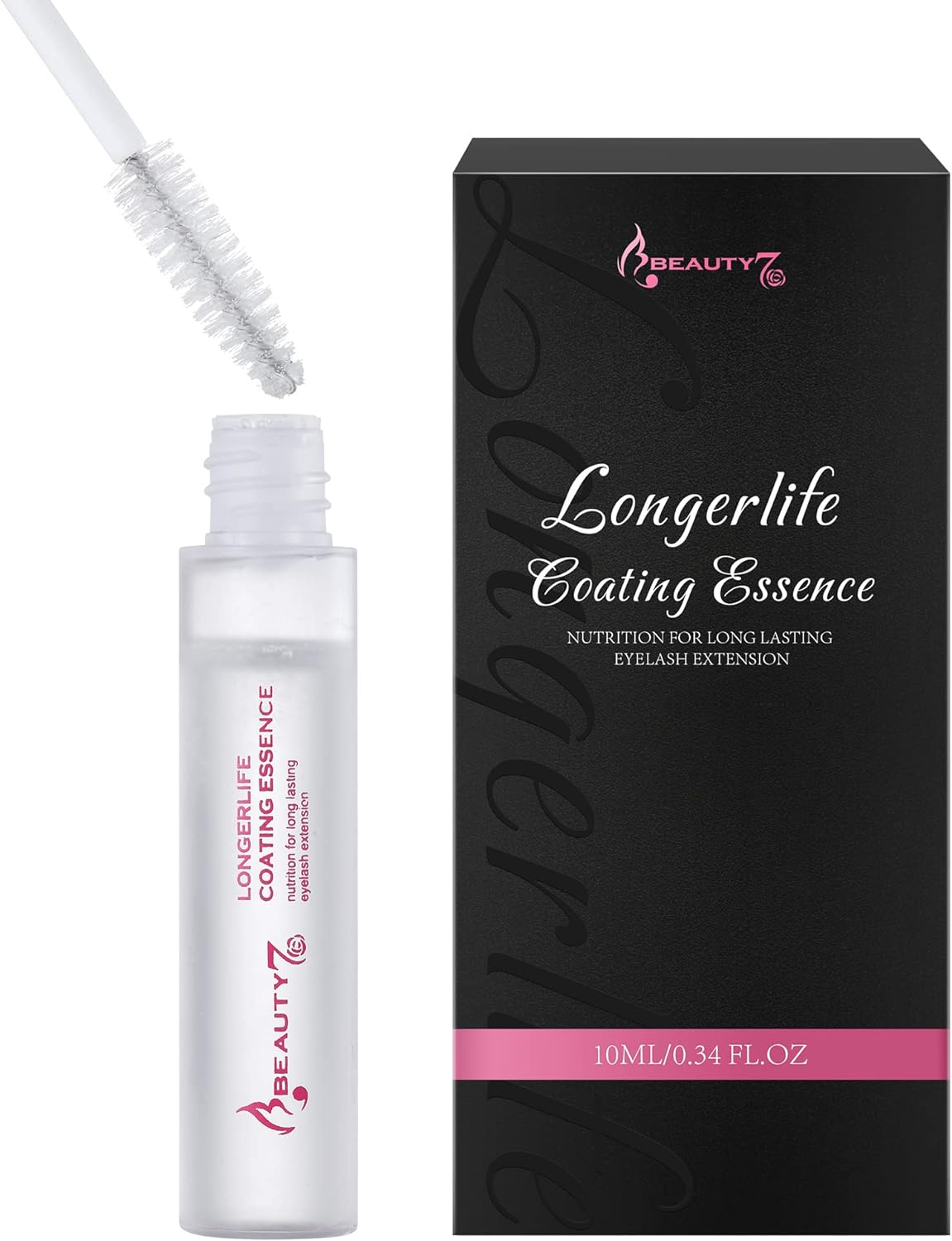 Beauty7 Transparent Lash Eyelashes Coating Long Life Protective Sealant with Brush Wand for Semi Permanent Eyelash Extension Aftercare Waterproof 10Ml image number 5