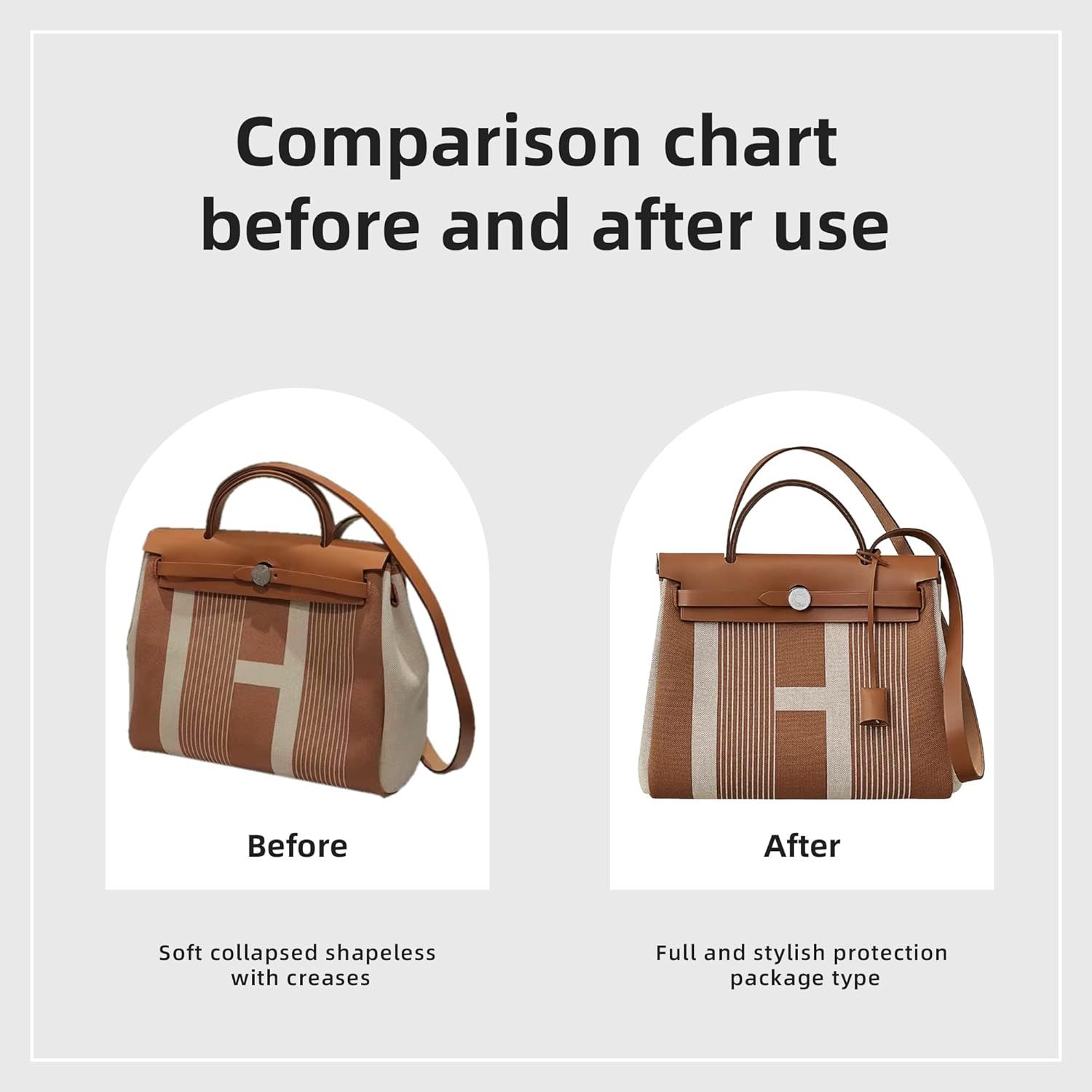 DGAZ Silk Purse Organizer Insert for Hermes Herbag 31/39/50 Bags, Luxury Handbag & Tote Organiser, Simplicity Bag Insert（Gold,Herbag31） image number 5