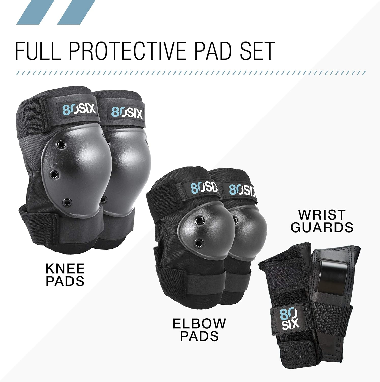 80Six Kids Multi-Sport Pad Set with Wristguards, Elbow Pads, and Knee Pads, Designed by Industry Leading Brand Triple 8 image number 4