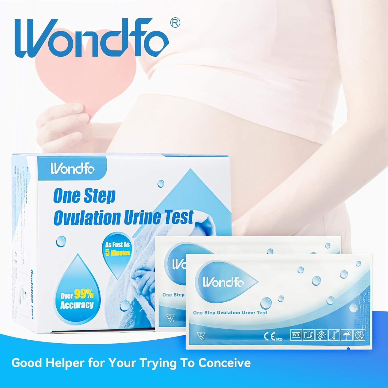 Wondfo 50 X Ovulation Test Strips Home Self Checking LH Sticks (50 Tests) image number 2