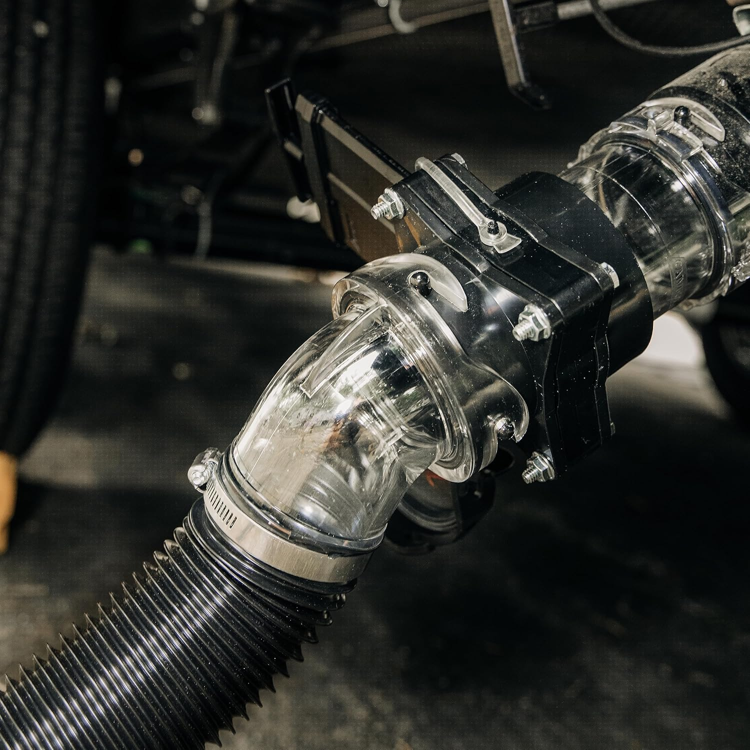 Camco 20-Foot RV Sewer Hose | Features a Durable HTS Vinyl Construction, Designed to Work with Threaded and Slip Fittings, and Has a 3-Inch Diameter Opening (39611), Black image number 2