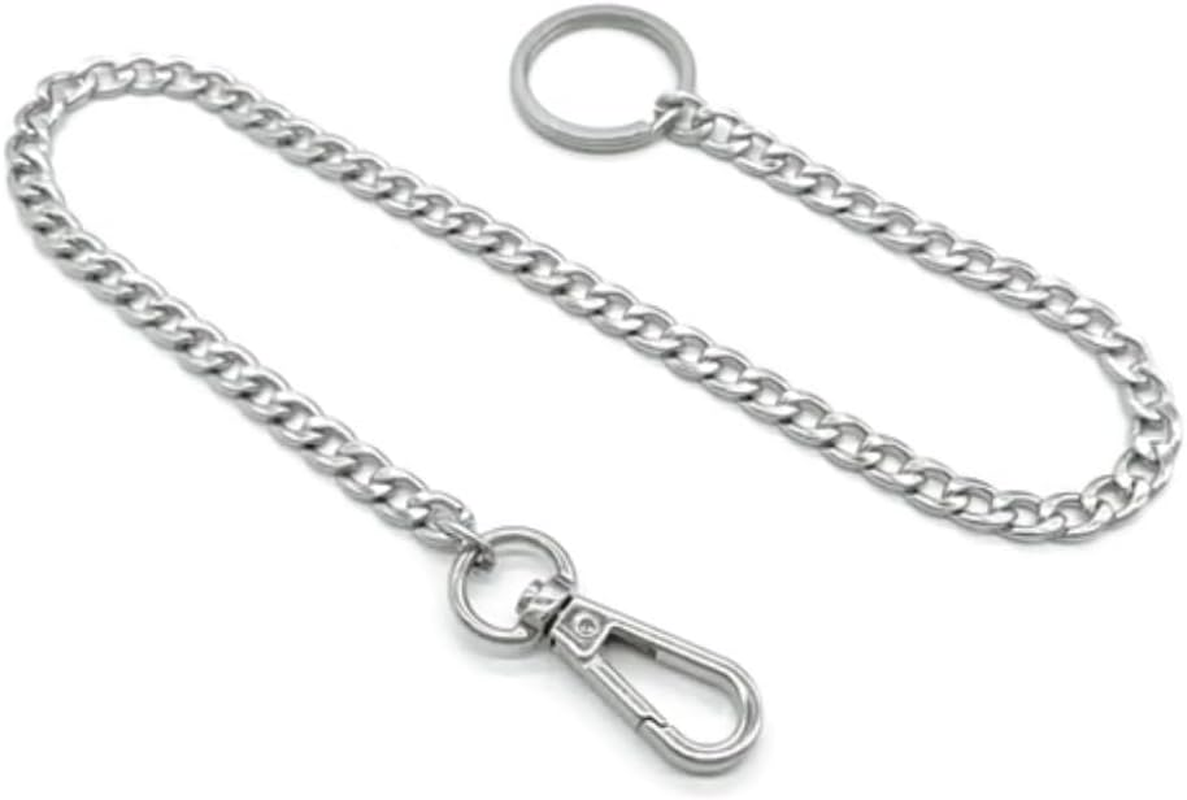 Stainless Steel Trouser Wallet Chain, 42Cm Long, 2-Piece Set, Silver image number 6