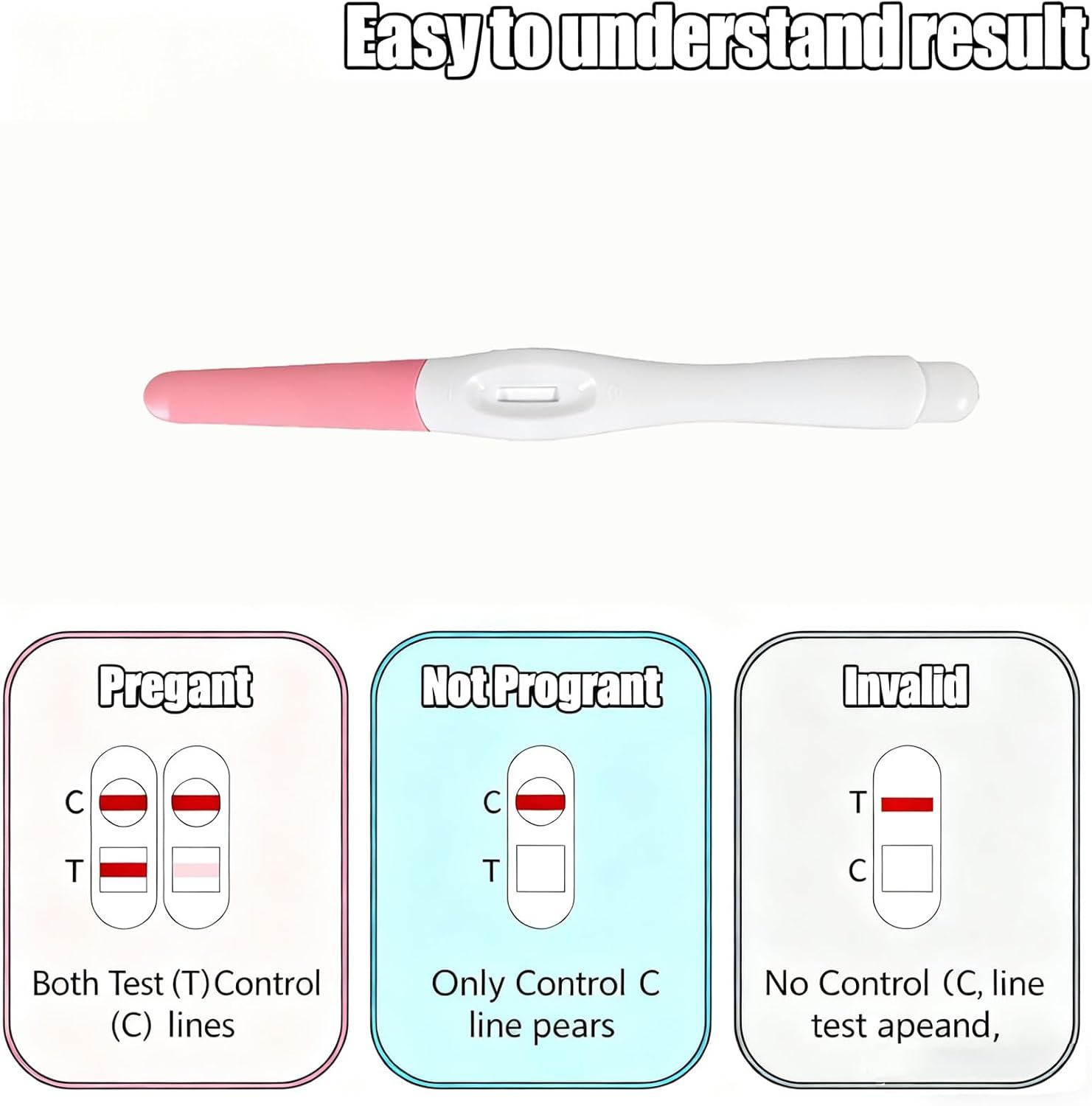 10Pcs Pregnancy Test Stick, Quick Hcg Test Easy at Home Test, First Response Pregnancy Test, Easy to Use, Accurate Sensitive image number 4