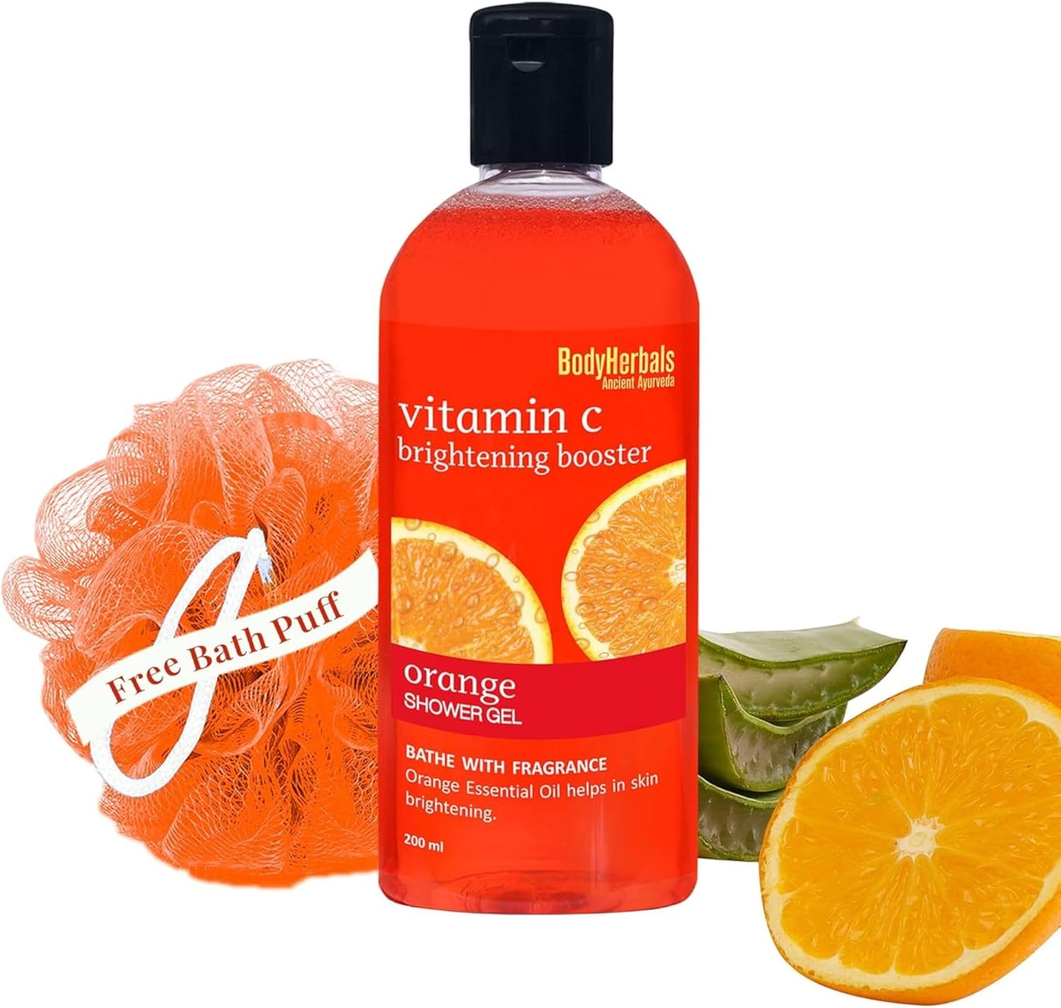 Bodyherbals Brightening Booster Orange Shower Gel with Skin Conditioners, 200Ml image number 6