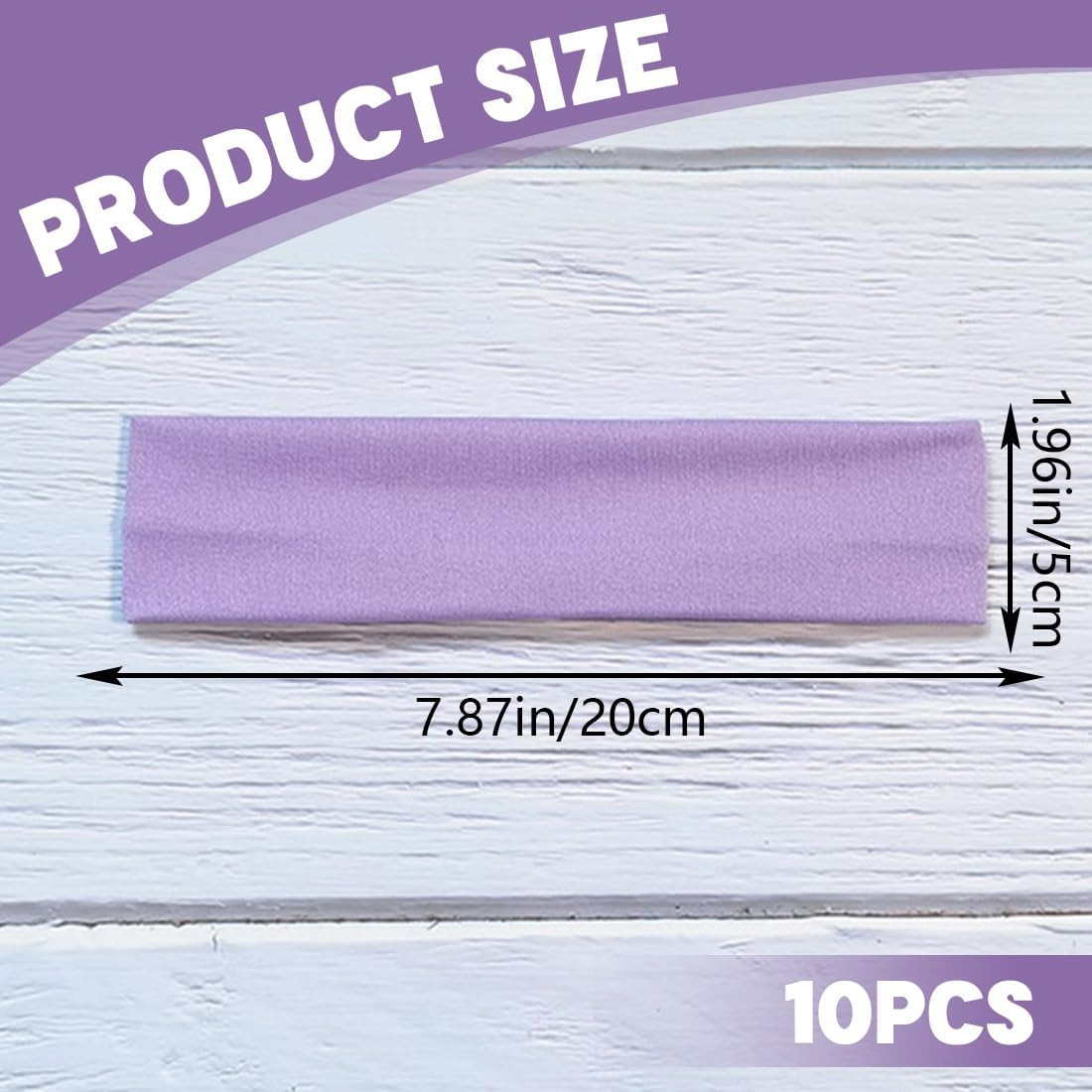 Hair Bands, Pack of 10 Headbands, Non-Slip, Trendy Women'S Headbands, Elastic Hair Bands, Hair, Workout, Sweat, Soft image number 5