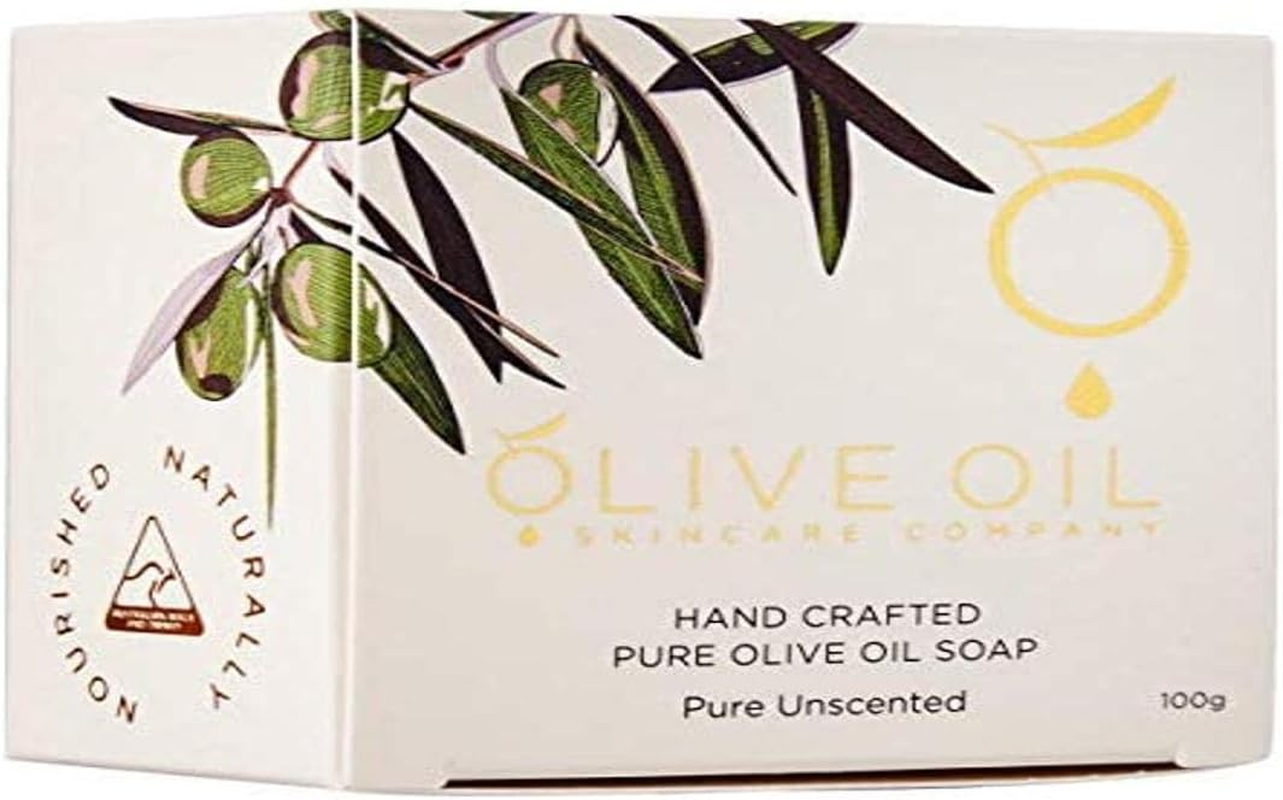 Olive Oil Skin Care Company Hand Crafted Unscented Pure Olive Oil Soap 100 G