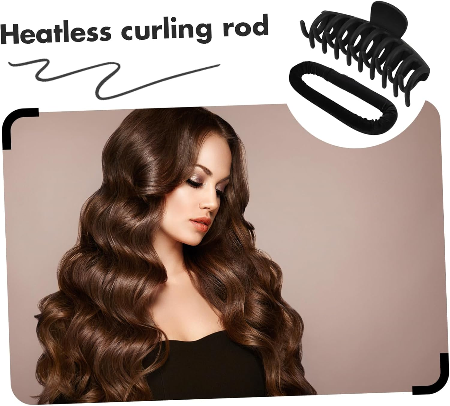 Healvian Heatless Overnight Curls Hair Curling Rod No Heat Hair Rollers for Sleeping Sponge Clip image number 5