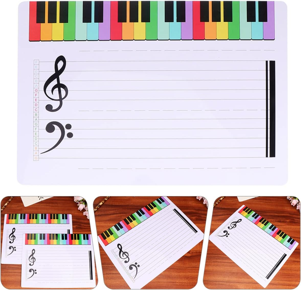 DOITOOL Erasable Whiteboard Music Staff Writable Music Teaching Practice Board for Fun Learning image number 6