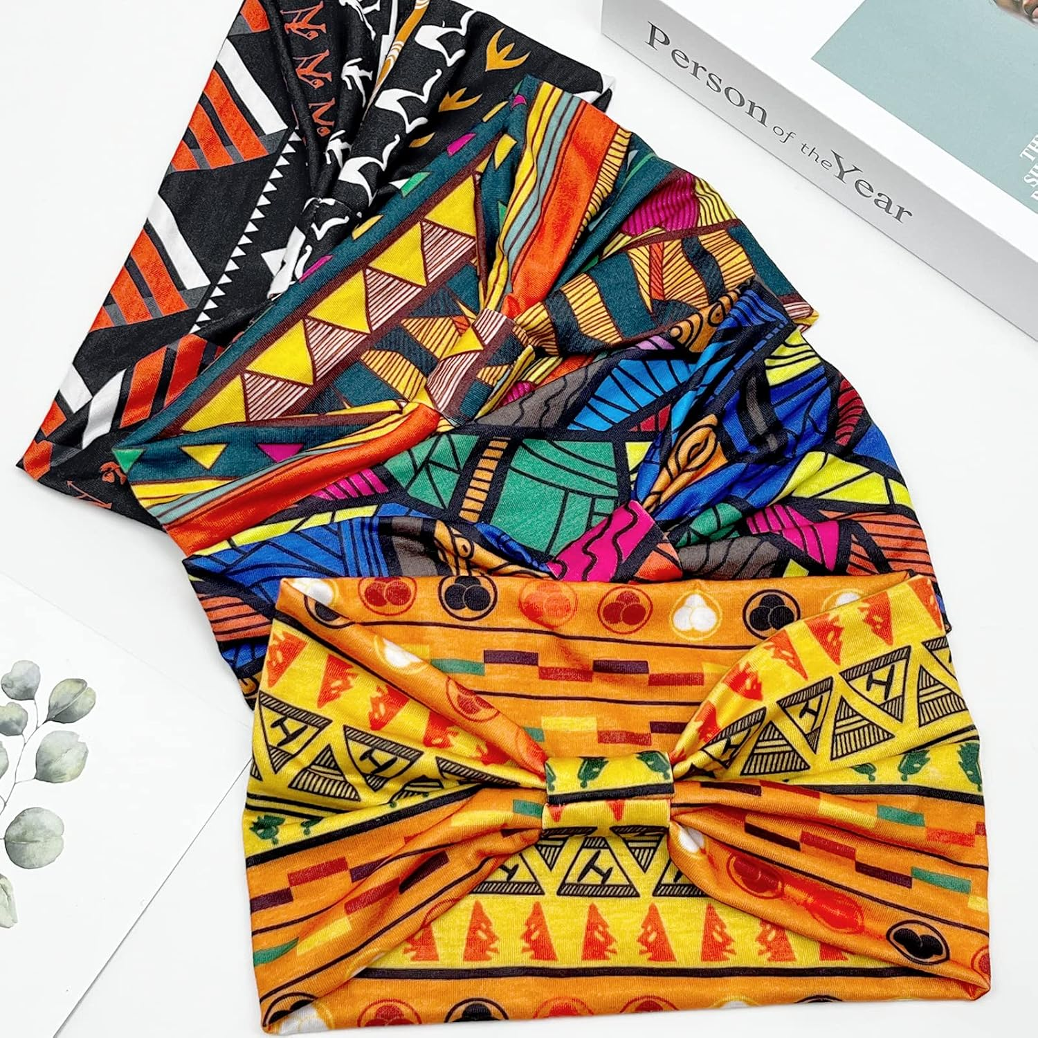 Kavya Headband Women'S Hair Band Africa Hair Bands Boho Headband Women'S Wide Headband Elastic Hair Accessories image number 4