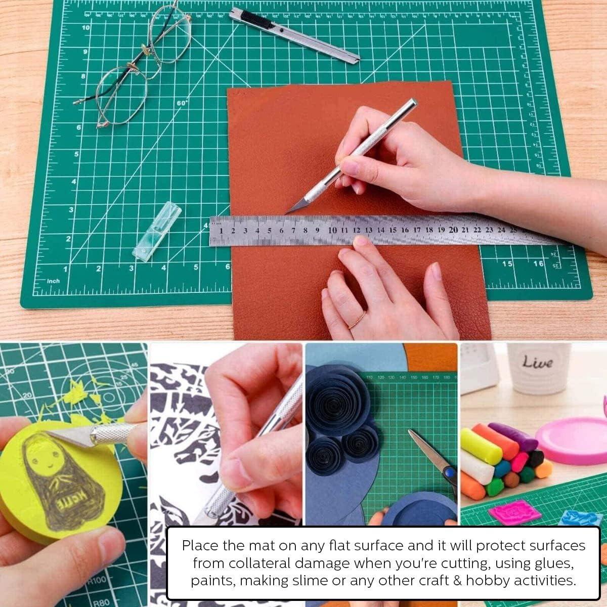 Krafters Korner A1 Cutting Mat, Lightweight and Convenient, for Quilting, Sewing, Model Making, Crafting, Carving, Paper Cutting and Scrapbooking, for Different Art and Craft Projects