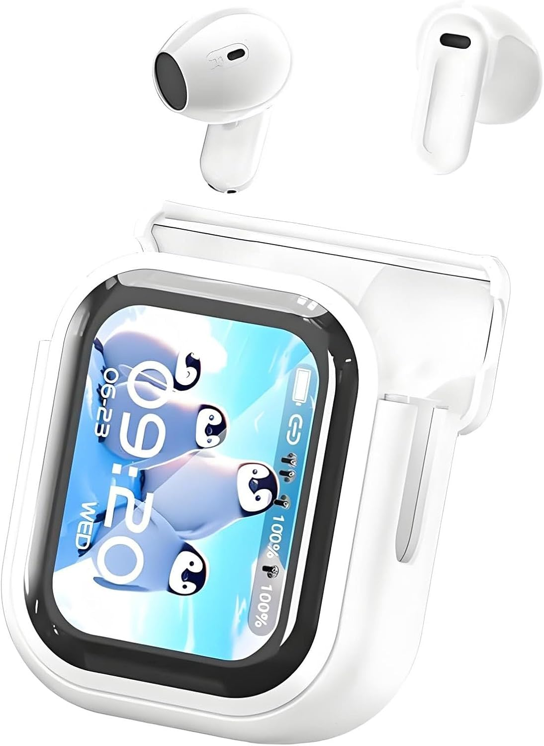 NE20 AI Translator Earbuds V6.0, 140 Languages Two-Way Translation, LCD Touch, HD Stereo, IPX6 Waterproof for Travel/Business (Black)