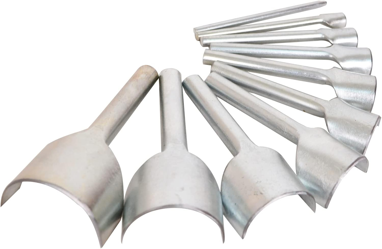 Baitaihem 10 Pcs Leather Tools Craft Half-Round Cutter Punch Belt End Cutter for Home Leather Sewing(5Mm-50Mm) image number 3