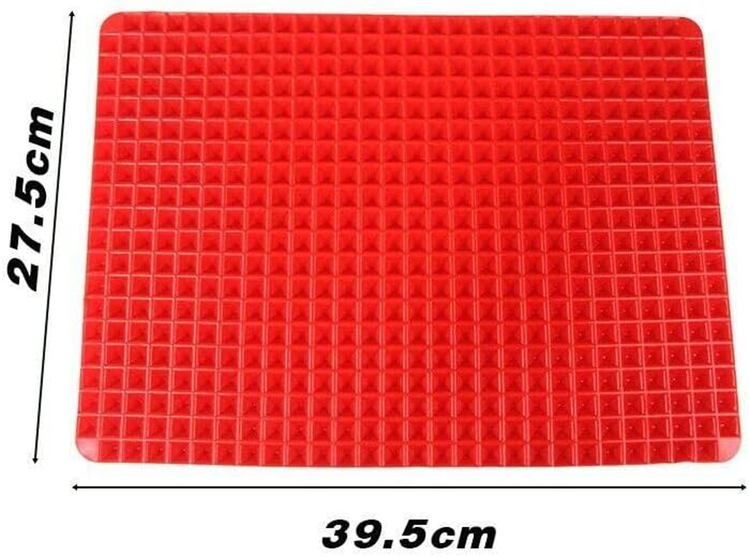 Non-Stick Silicone Baking Mat, Tray Oven Pan Liner, Pyramid Mould Sheet, 39.5X27.5Cm, Heat Resistant and Reusable image number 3