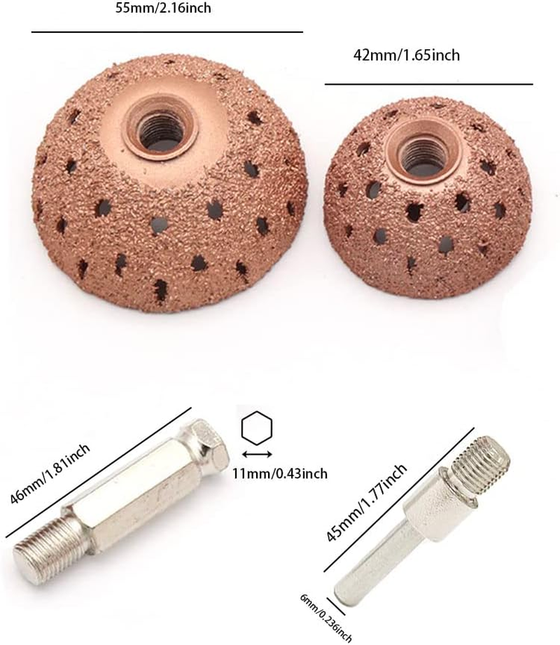 Ausfyyam Tire Repair Patch Tools Tire Buffing Wheels 42 Mm 55Mm Tungsten Steel Buffing Wheel with Tire Patch Roller Scraping Cutter for Car Tire Grinding Polishing Accessories Kit image number 3