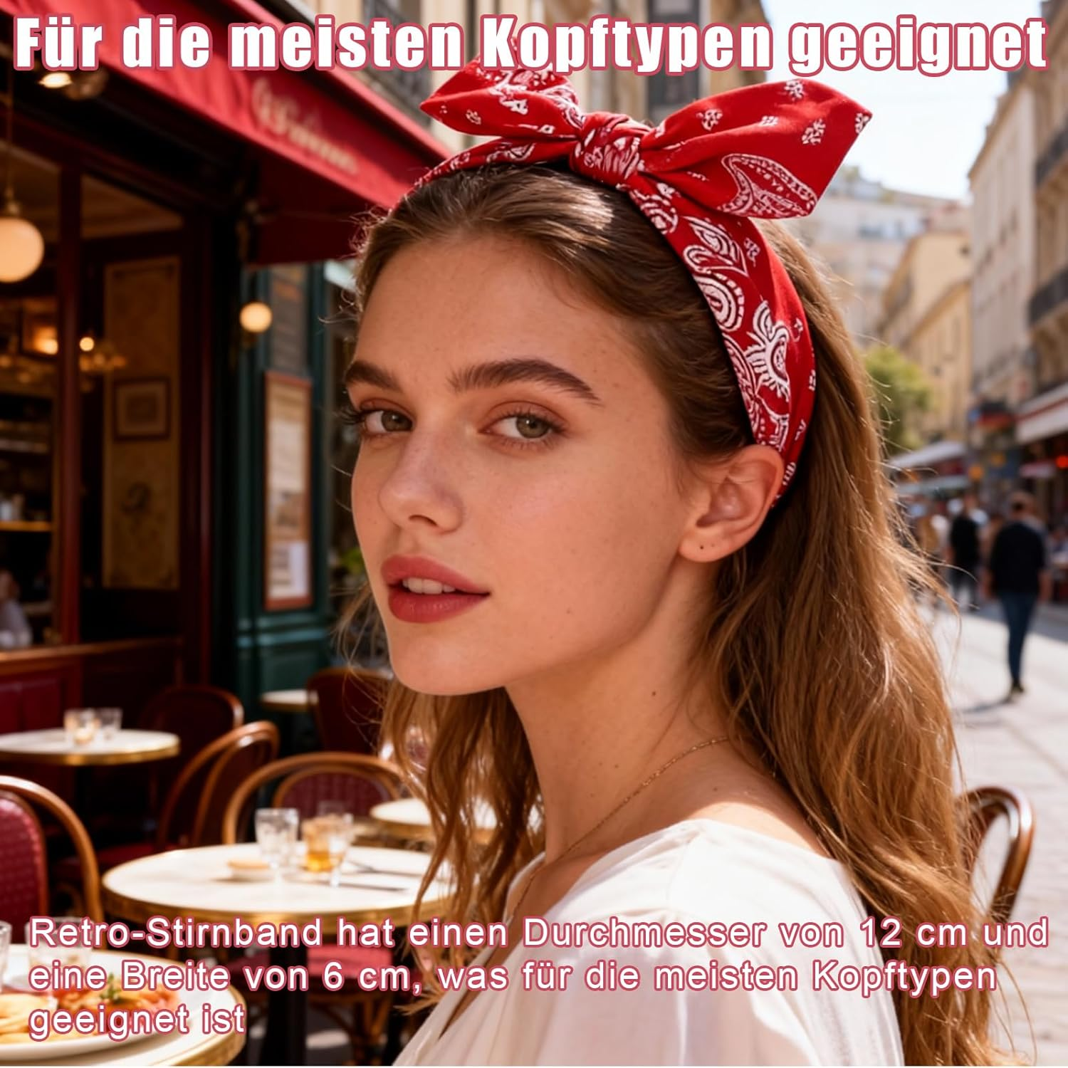 Pack of 4 Rockabilly Wide Headband, Paisley Women'S Vintage Hair Band with Bow, Non-Slip Rockabilly Hair Accessories Headpiece for Girls Women