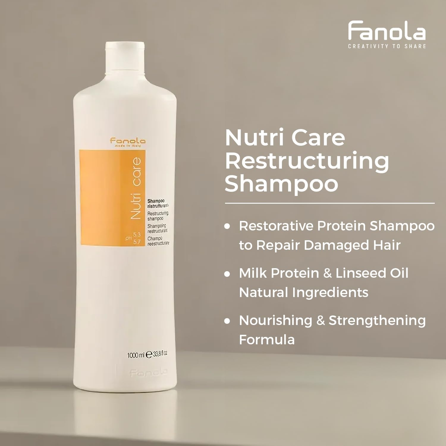 Fanola Nutricare Restructuring Shampoo 1 L image number 3