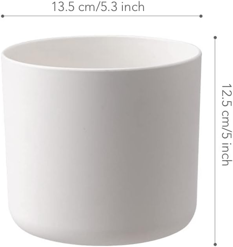 Twodays Off-White Inspired Sneaker Planter, Hypebeast Room Decor, Small 5 Inch Cylinder White Plastic Indoor Plant Pot with Built in Drainage Hole, Mini Flower Pot, Sneakerhead Gift. image number 2